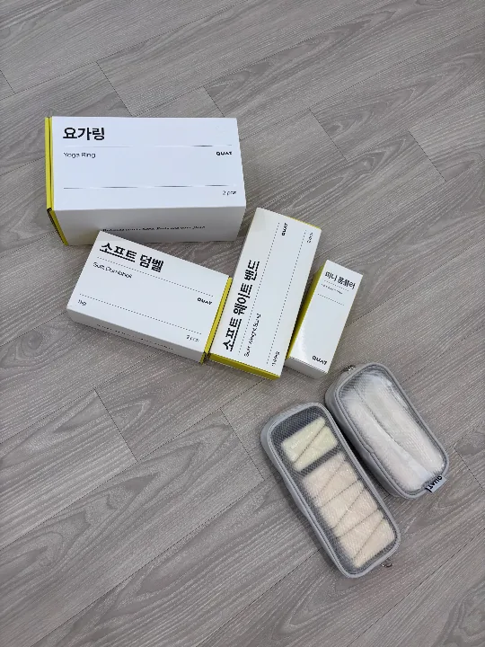 운동기구 4종(요가링+루프밴드+미니폼롤러+힙업밴드) 리뷰